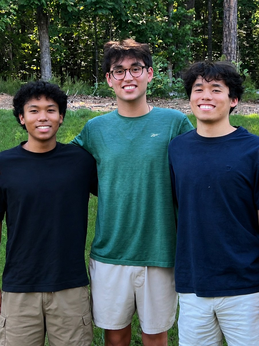 Samuel Kim, David Durham, and Noah Kim — founders of Music & Light